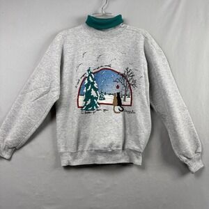 Vintage Gopher Sport 80s Sweatshirt Womens Medium Cats Snow D Morgan Retro